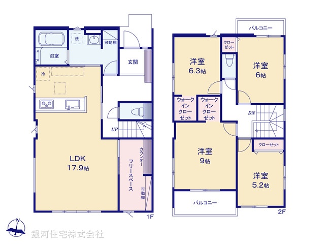 G00397792 埼玉県草加市稲荷６丁目 新築一戸建て 5098万円【間取図】