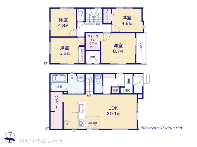 G00397821 東京都東村山市富士見町３丁目 新築一戸建て 5199万円【間取図】