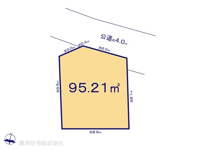 G00397838 東京都府中市是政１丁目 土地 4550万円【区画図】