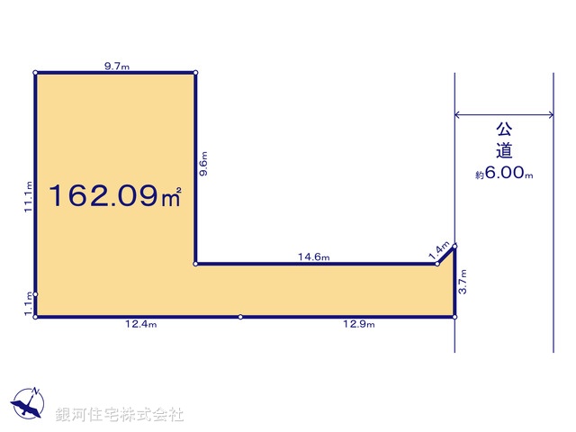 G00397843 東京都羽村市神明台１丁目 土地 2980万円【区画図】