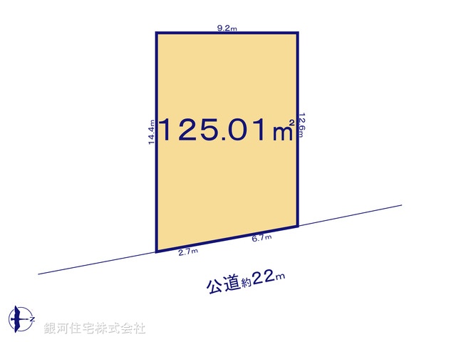 G00397875 神奈川県横須賀市長沢４丁目 土地 2100万円【区画図】