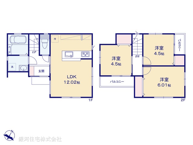 G00397912 埼玉県新座市野寺４丁目 新築一戸建て 2980万円【間取図】