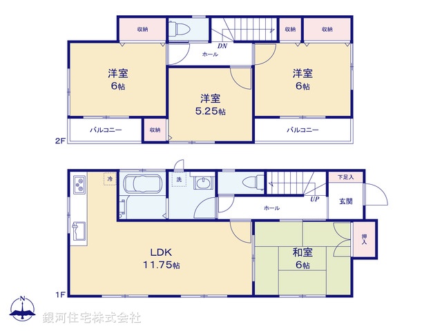 G00397928 埼玉県川口市前川２丁目 中古一戸建て 3340万円【間取図】