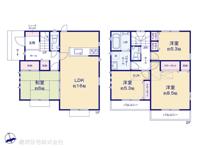 G00397933 神奈川県横浜市青葉区美しが丘西２丁目 中古一戸建て 6780万円【間取図】