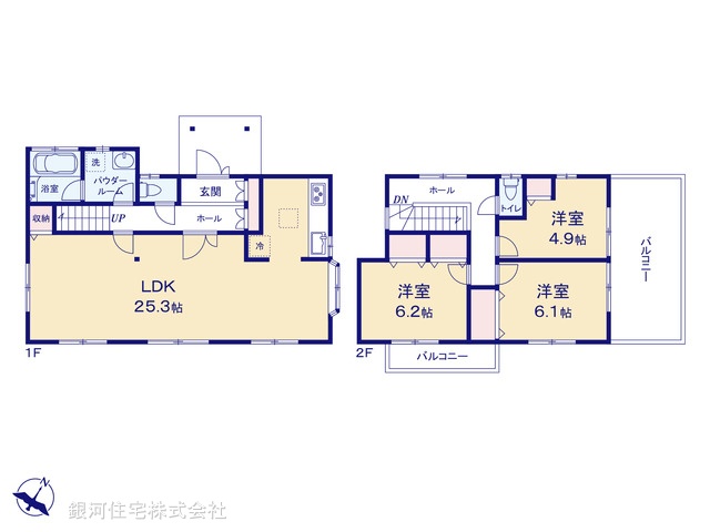 G00397937 神奈川県横浜市青葉区美しが丘西２丁目 中古一戸建て 5999万円【間取図】