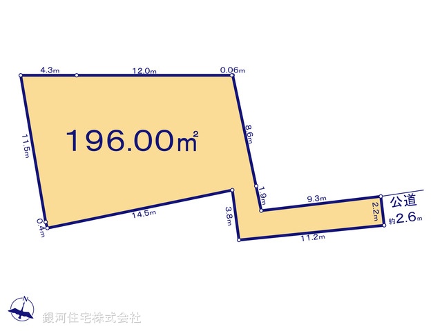 G00397939 神奈川県逗子市桜山３丁目 土地 2500万円【区画図】