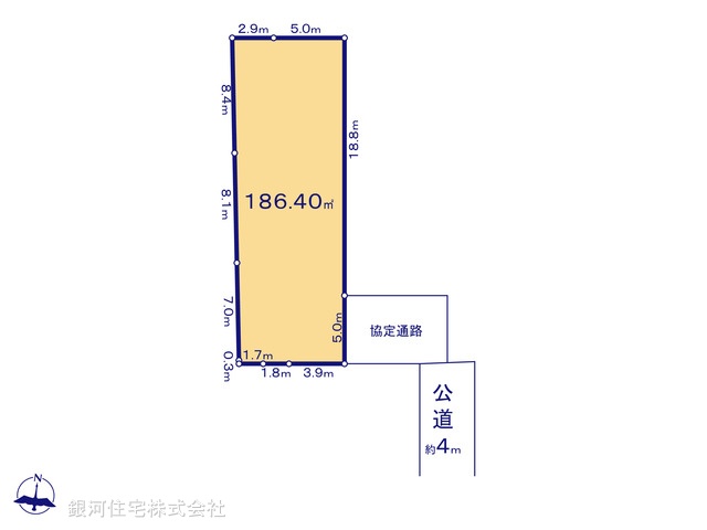 G00397946 神奈川県藤沢市鵠沼桜が岡１丁目 土地 6880万円【区画図】