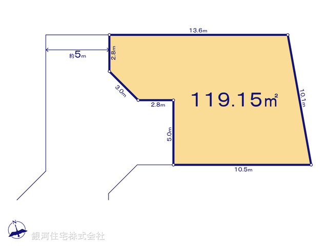 G00398071 神奈川県厚木市下荻野 土地 1980万円【区画図】