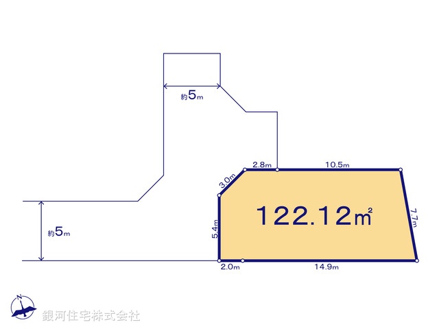 G00398072 神奈川県厚木市下荻野 土地 1990万円【区画図】