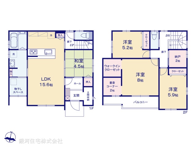 G00398088 埼玉県鴻巣市滝馬室 新築一戸建て 3580万円【間取図】