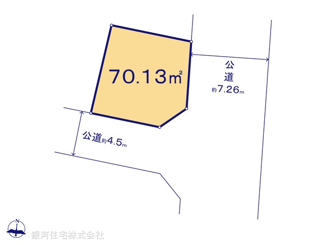 G00398183 神奈川県川崎市川崎区浅田２丁目 土地 4198万円【区画図】