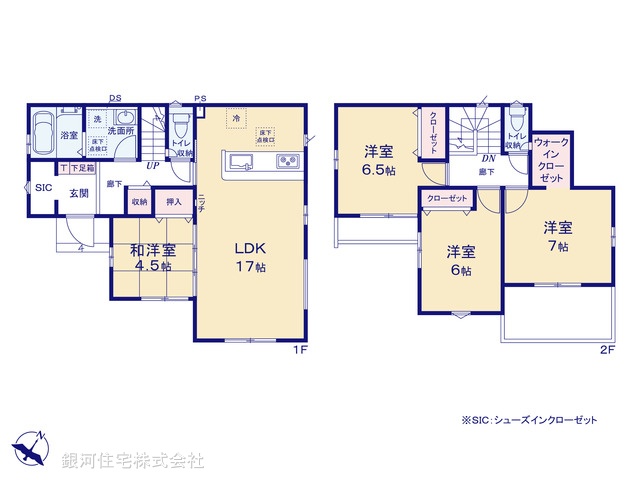 G00398191 千葉県柏市南逆井３丁目 新築一戸建て 3190万円【間取図】