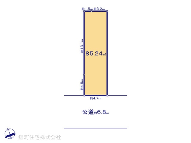 G00398268 神奈川県横浜市港北区日吉本町４丁目 土地 6580万円【区画図】