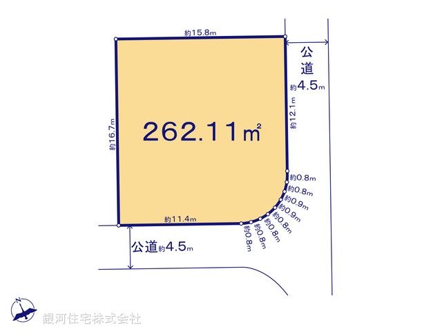 G00398271 神奈川県横浜市金沢区釜利谷西６丁目 土地 3880万円【区画図】