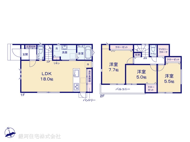 G00398459 埼玉県新座市野火止５丁目 新築一戸建て 7180万円【間取図】