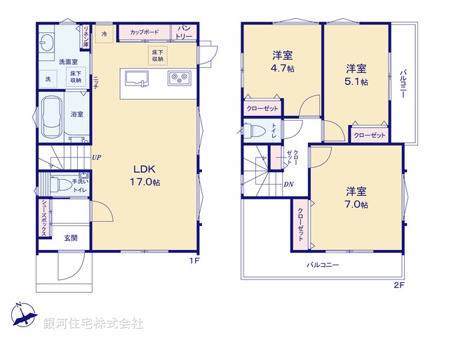 G00398460 埼玉県富士見市大字水子 新築一戸建て 5380万円【間取図】
