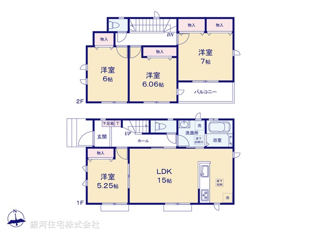 G00398529 千葉県松戸市串崎新田 新築一戸建て 3890万円【間取図】