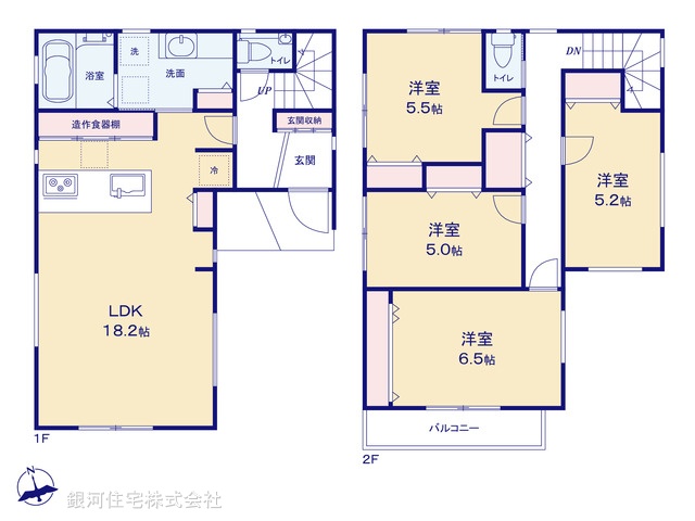 G00398551 埼玉県朝霞市三原２丁目 新築一戸建て 6780万円【間取図】