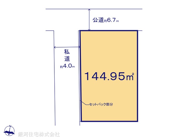 G00398576 埼玉県三郷市新和２丁目 土地 4150万円【区画図】