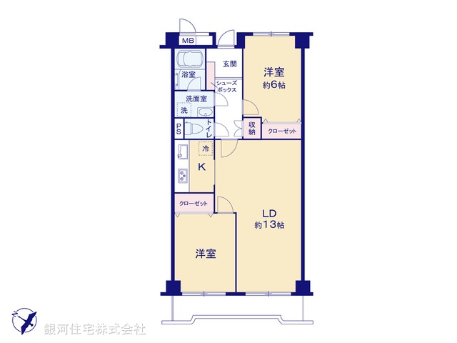 G00398598 神奈川県三浦市南下浦町上宮田 中古マンション 1580万円【間取図】