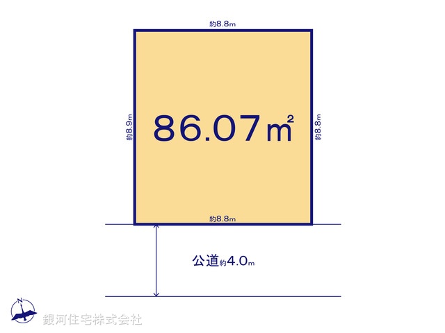 G00398609 千葉県千葉市稲毛区稲毛東６丁目 土地 3799万円【区画図】