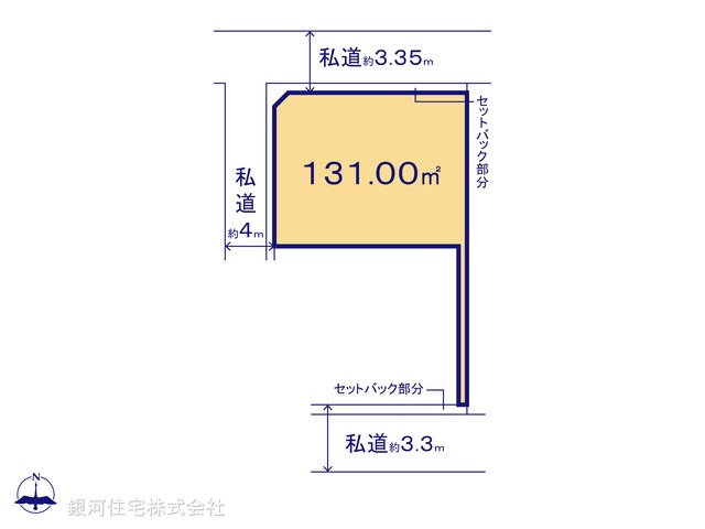 G00398706 神奈川県横浜市港北区仲手原２丁目 土地 6180万円【区画図】