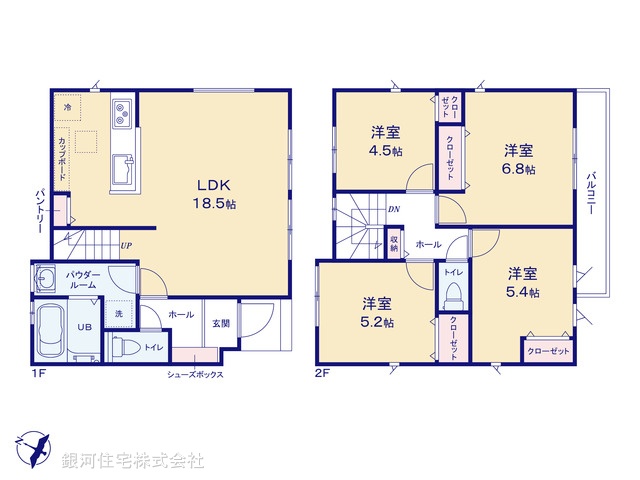 G00398716 神奈川県相模原市中央区陽光台１丁目 新築一戸建て 4090万円【間取図】