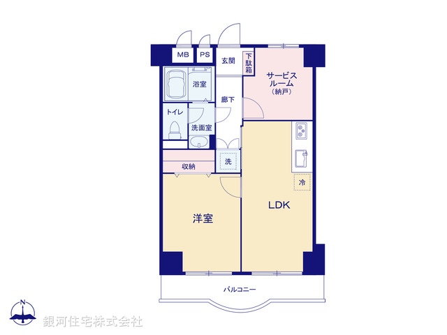 G00398743 東京都世田谷区弦巻４丁目 中古マンション 5980万円【間取図】