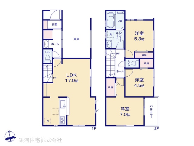 G00398786 東京都八王子市元横山町３丁目 新築一戸建て 4980万円【間取図】
