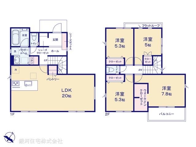 G00398821 神奈川県秦野市南矢名５丁目 新築一戸建て 3698万円【間取図】