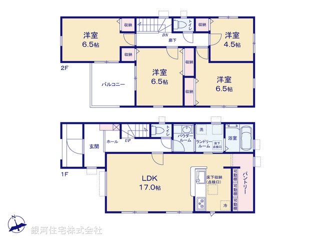 G00398881 千葉県千葉市若葉区小倉町 新築一戸建て 3490万円【間取図】