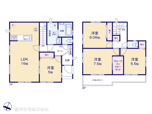 G00398895 千葉県船橋市大穴北２丁目 新築一戸建て 3390万円【間取図】