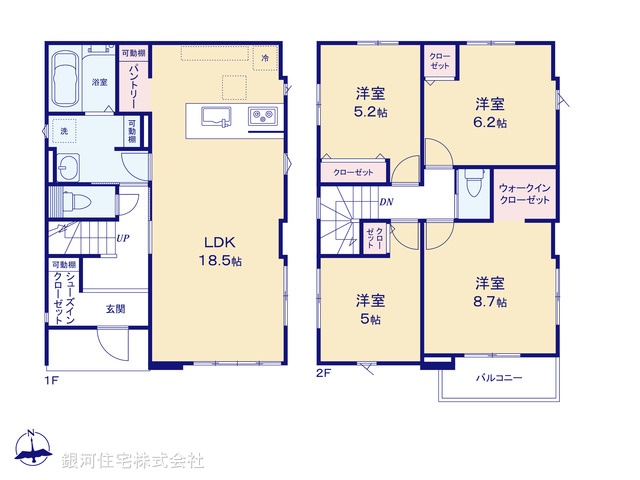 G00398900 埼玉県越谷市瓦曽根１丁目 新築一戸建て 6699万円【間取図】