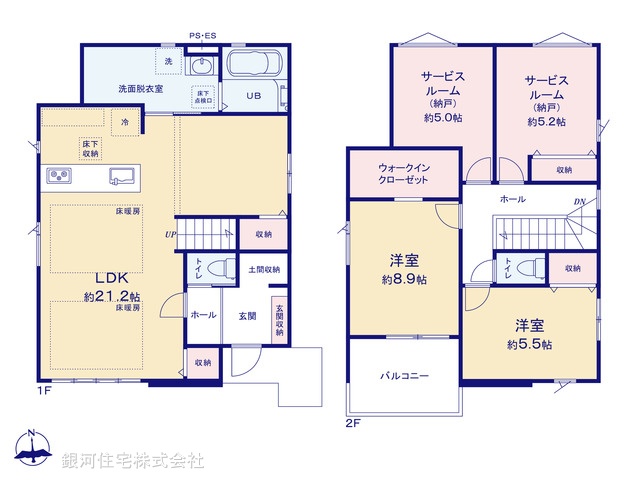 G00398918 東京都小平市小川西町５丁目 新築一戸建て 6899万円【間取図】
