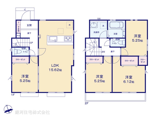 G00398919 東京都稲城市押立 新築一戸建て 5680万円【間取図】