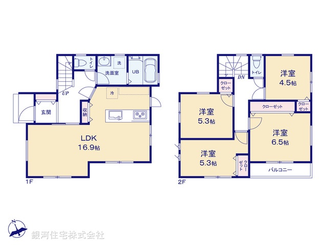 G00398955 神奈川県横浜市泉区和泉中央南２丁目 新築一戸建て 5680万円【間取図】