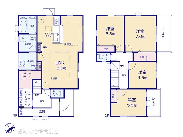 G00398987 神奈川県横浜市磯子区杉田８丁目 新築一戸建て 7280万円【間取図】