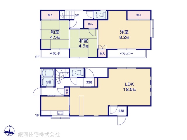 G00398994 埼玉県川越市大字鯨井 中古一戸建て 1480万円【間取図】