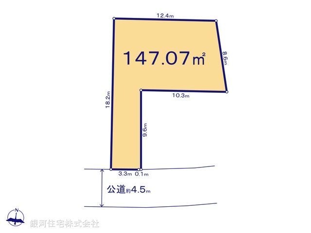 G00399032 神奈川県相模原市緑区下九沢 土地 1480万円【区画図】