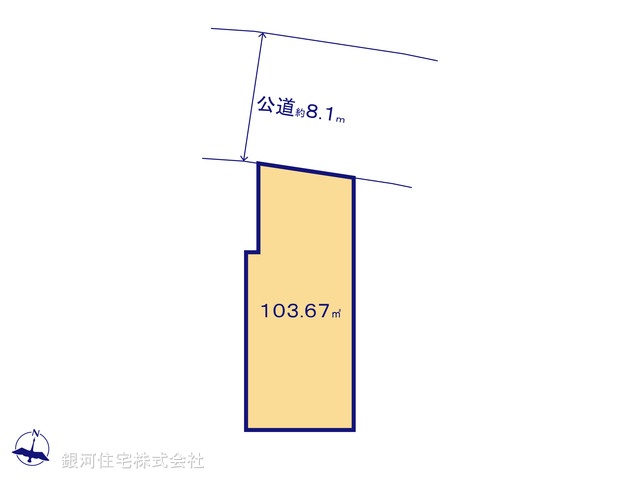 G00399078 神奈川県茅ヶ崎市富士見町 土地 3980万円【区画図】