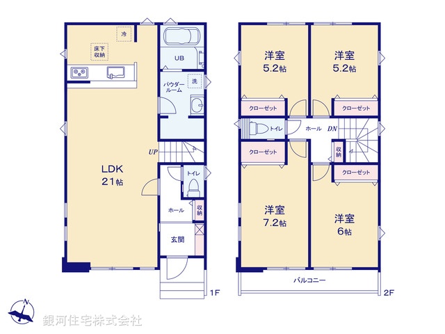 G00399122 東京都町田市本町田 新築一戸建て 5599万円【間取図】