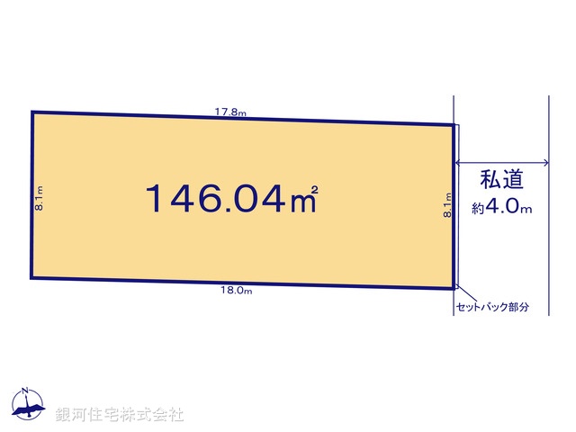 G00399147 東京都調布市菊野台２丁目 土地 7898万円【区画図】