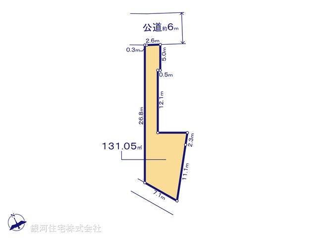 G00399152 東京都調布市西つつじヶ丘４丁目 土地 6780万円【区画図】