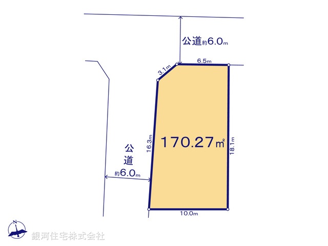 G00399165 神奈川県川崎市麻生区東百合丘２丁目 土地(建築条件付土地) 4450万円【区画図】