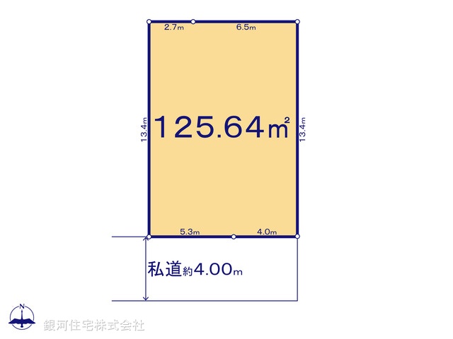 G00399171 東京都府中市武蔵台３丁目 土地 6780万円【区画図】