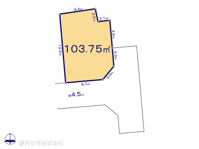 G00399175 神奈川県茅ヶ崎市松尾 土地 3150万円【区画図】