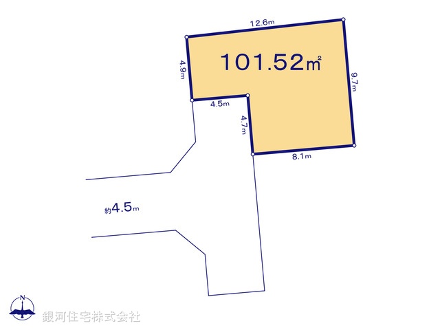 G00399176 神奈川県茅ヶ崎市松尾 土地 2900万円【区画図】