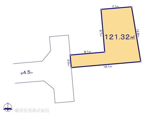 G00399177 神奈川県茅ヶ崎市松尾 土地 3150万円【区画図】
