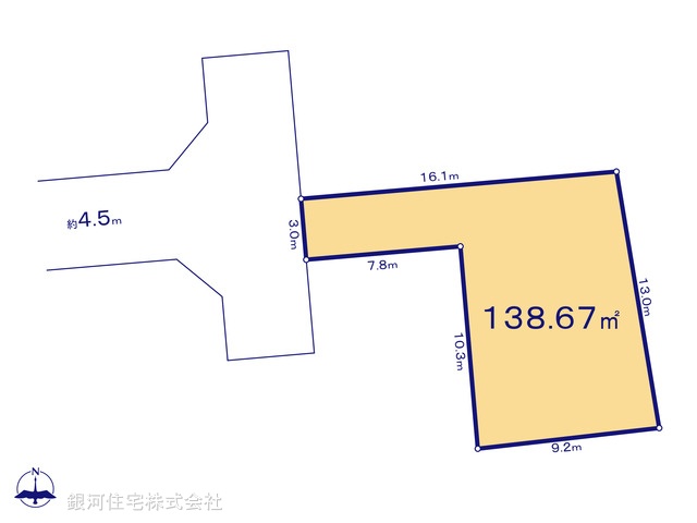 G00399178 神奈川県茅ヶ崎市松尾 土地 3560万円【区画図】