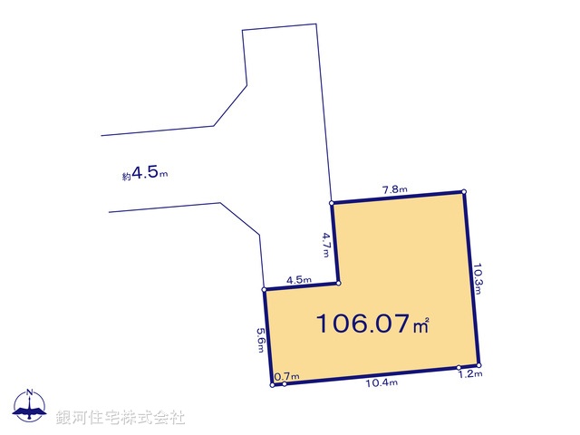 G00399179 神奈川県茅ヶ崎市松尾 土地 2950万円【区画図】
